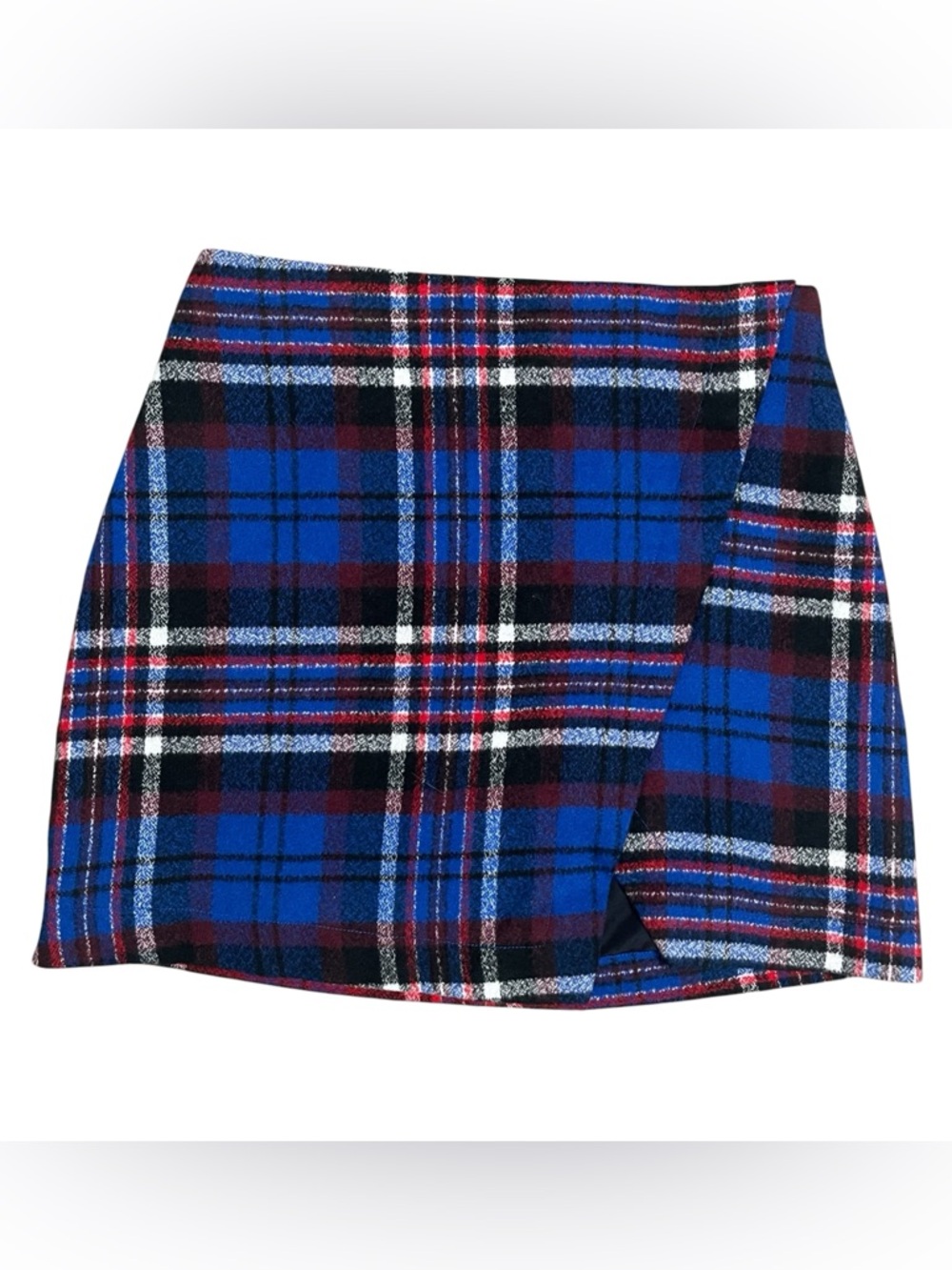 Abercrombie & Fitch Blue, Black and Red Plaid Mini Skirt